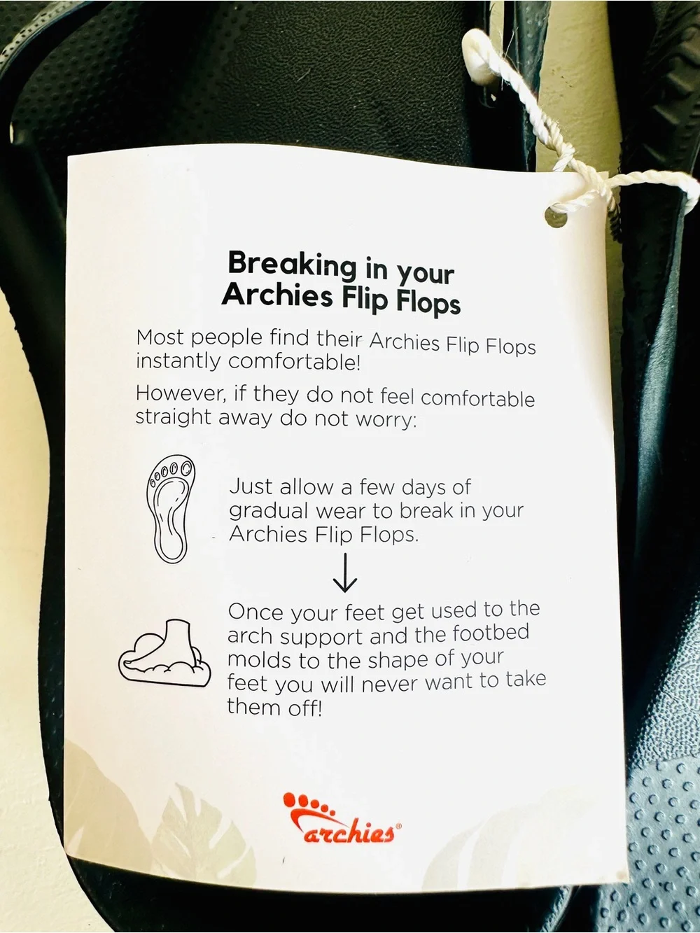 ARCHIES Black Flip Flop Sandals